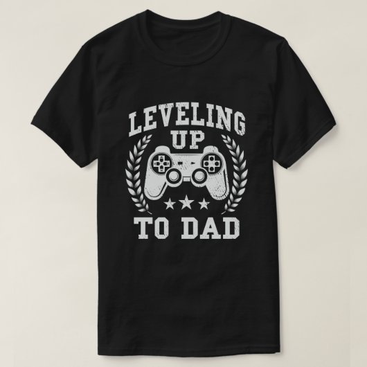 Daddy Gamerの妊娠の発表にレベリング Tシャツ (デザイン正面)
