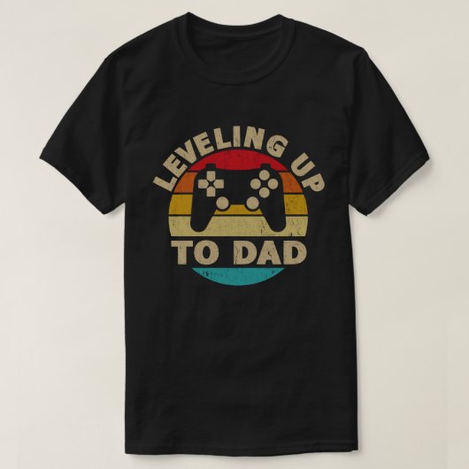 Daddy Gamerの妊娠の発表にレベリング Tシャツ (デザイン正面)