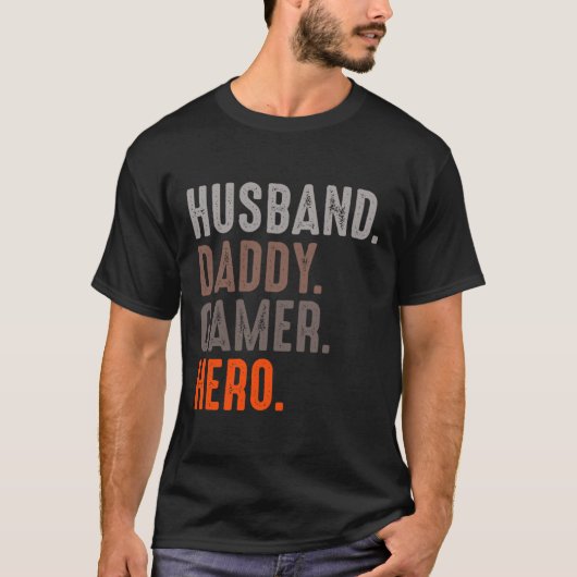 Daddy Gamer Hero - Esport Lover – ビデオゲーム Tシャツ (正面)