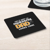 Daddy Gift An 素晴らしパパ スクエアペーパーコースター (アングル)