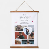 Daddy Gift Create Your Own 6フォトコラージュ 吊り下げ型タペストリー (正面)