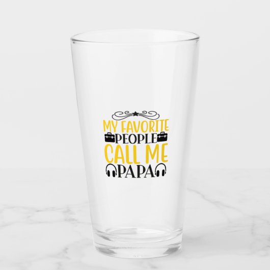 Daddy Gift My Favorite People Call Me Papa タンブラーグラス (正面)