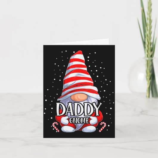 Daddy Gnome Christmas Pajamas Matching Family Grou カード (正面)
