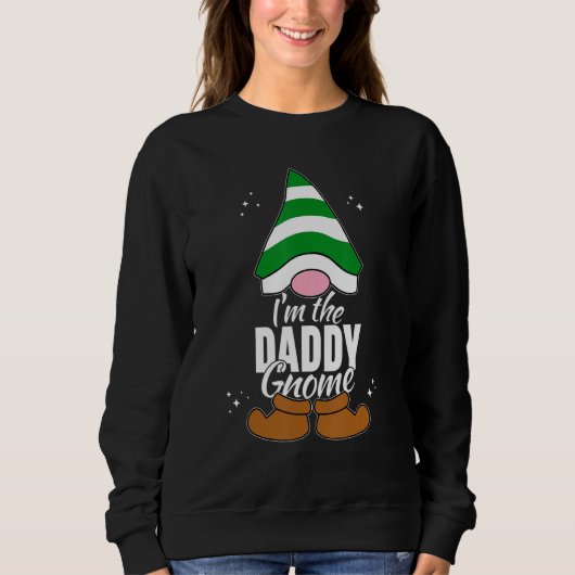 Daddy Gnome Matching Family Group Christmas Party  スウェットシャツ (正面)