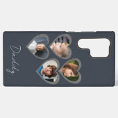 Daddy Grey Hearts Four Kids フォトコラージュ Samsung Galaxyケース (裏面横)