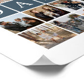 Daddy Grid 30 Photo Collage Family Keepsake ポスター (角)