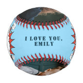 Daddy Hero Superheroパパ父の日写真 野球ボール (裏面)