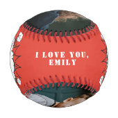 Daddy Hero Superheroパパ父の日写真 野球ボール (裏面)