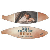 Daddy Hero Water Color Father's Day Family Photo バスケットボール (パネル)