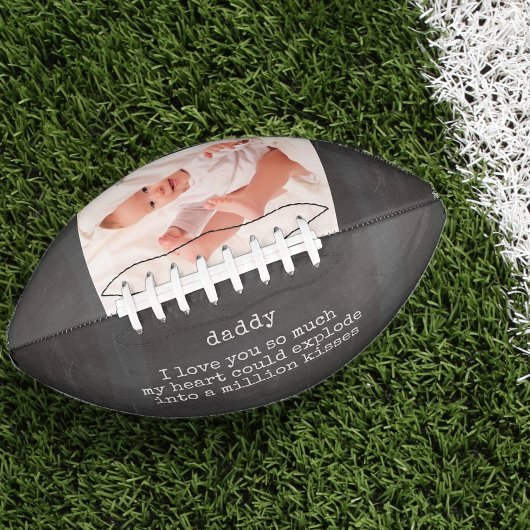 Daddy I love You Posal on Chalkboard - カスタムPhoto アメリカンフットボール