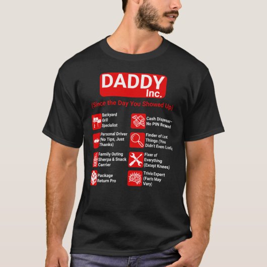 DADDY Inc. おもしろ父の日 Tシャツ (正面)