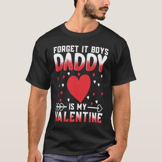 Daddy Is My Valentine Dad Love Heart Pajama 1 Tシャツ (正面)