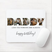 DADDY Letter Photo Collage Birthday マウスパッド (マウス)