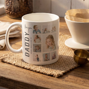 Daddy Love You フォトコラージュ コーヒーマグカップ