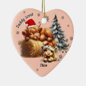 Daddy loves his kid personalized ornament セラミックオーナメント (右)