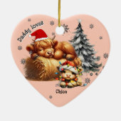 Daddy loves his kid personalized ornament セラミックオーナメント (裏面)