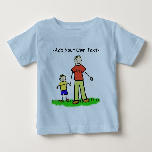 Daddy & Me Little Boy T-shirt Blond (Two Sides) ベビーTシャツ (正面)