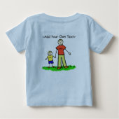 Daddy & Me Little Boy T-shirt Blond (Two Sides) ベビーTシャツ (裏面)