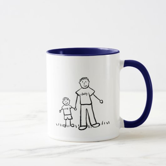 Daddy & Me Mug (スケッチ&タイトルなし) マグカップ (右)