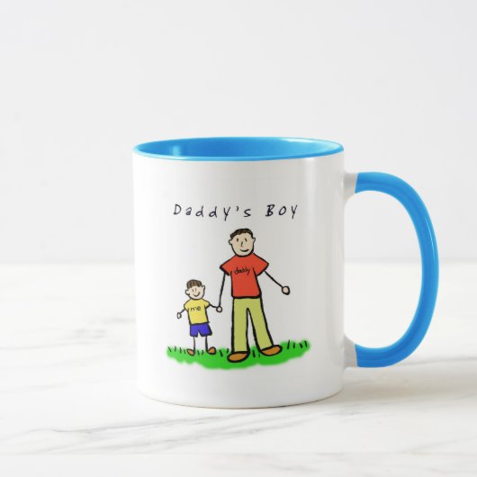 Daddy & Me Mug （タイトル付きブルネット） マグカップ (右)