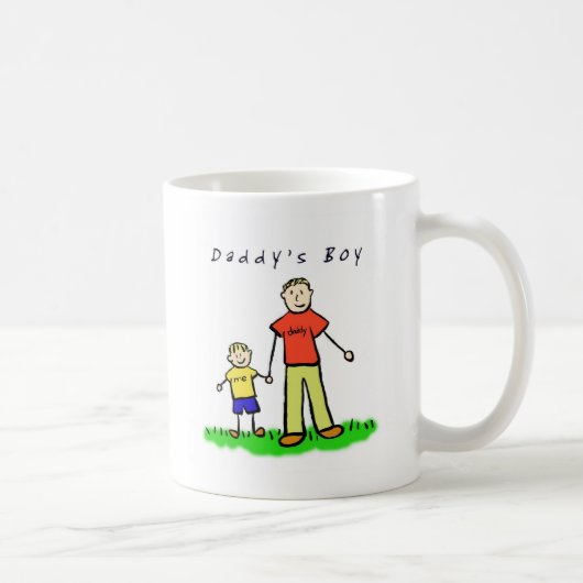 Daddy & Me Mug （タイトル付きブロンド） コーヒーマグカップ (右)