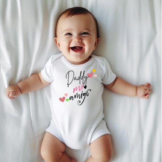 Daddy mi amigo、新しい生まれギフト ベビーボディスーツ