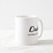 Daddy Modern Father’s Day Kids Names Script コーヒーマグカップ (正面右)