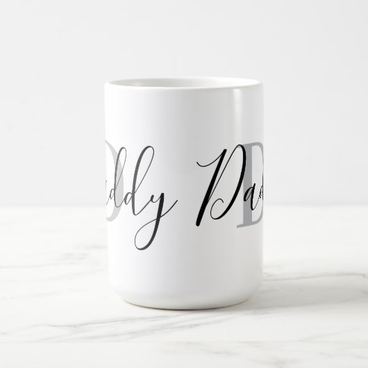 Daddy Monogram Grey コーヒーマグカップ (中央)
