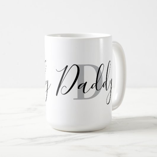 Daddy Monogram Grey コーヒーマグカップ (正面右)