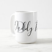 Daddy Monogram Grey コーヒーマグカップ (正面左)