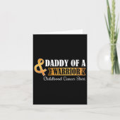 Daddy Of A Warrior Childhood Cancer Ribbon Awarene カード (正面)
