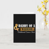 Daddy Of A Warrior Childhood Cancer Ribbon Awarene カード (黄色い花)