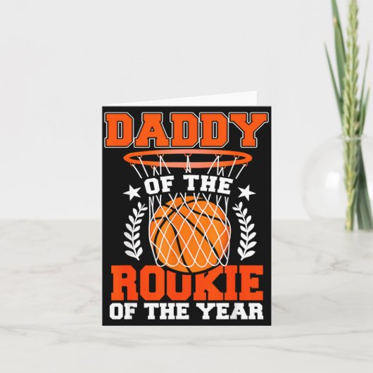 Daddy Of Rookie 1st Basketball Bday Theme Matching カード (正面)