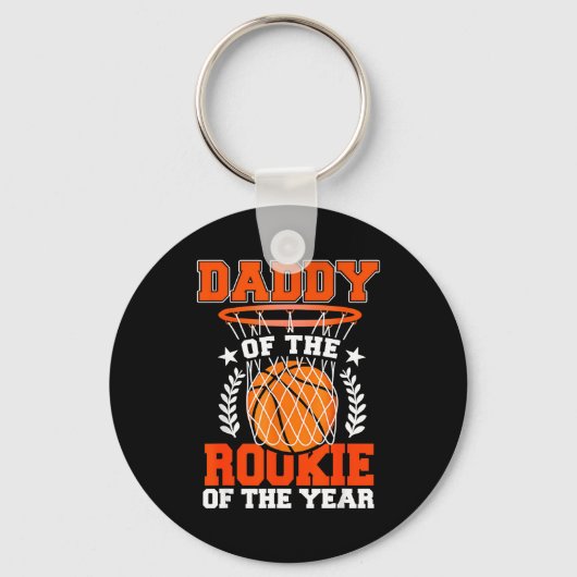 Daddy Of Rookie 1st Basketball Bday Theme Matching キーホルダー (正面)
