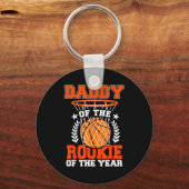 Daddy Of Rookie 1st Basketball Bday Theme Matching キーホルダー (正面)