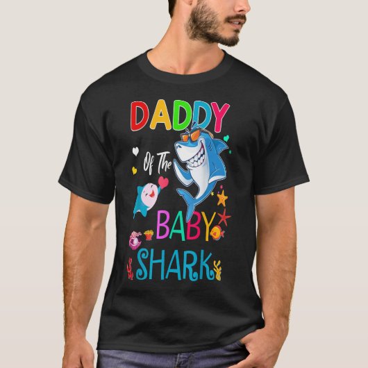 Daddy Of The Baby Shark Birthday Boy, Girl, Kids Tシャツ (正面)
