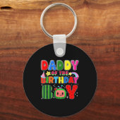 Daddy Of The Birthday Boy Melon Family Matching Fu キーホルダー (正面)