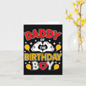 Daddy Of The Birthday Boy Shirt Matching Dad Son F カード (黄色い花)