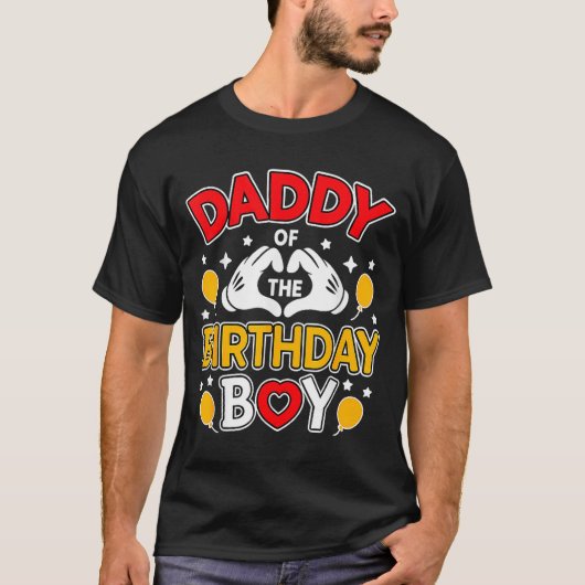 Daddy Of The Birthday Boy Shirt Matching Dad Son F Tシャツ (正面)