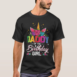 Daddy Of The Birthday Girl Unicorn Family Matching Tシャツ