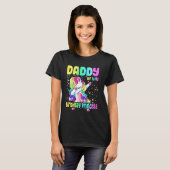 Daddy Of The Birthday Princess Dabbing Unicorn Gir Tシャツ (正面フル)