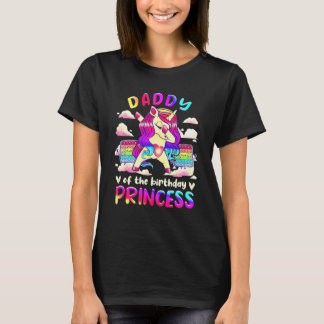 Daddy Of The Birthday Princess Unicorn Pop It Fidg Tシャツ