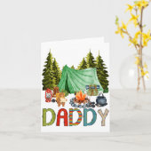 Daddy Of The Happy Camper 1st Birthday Bear Camng  カード (黄色い花)