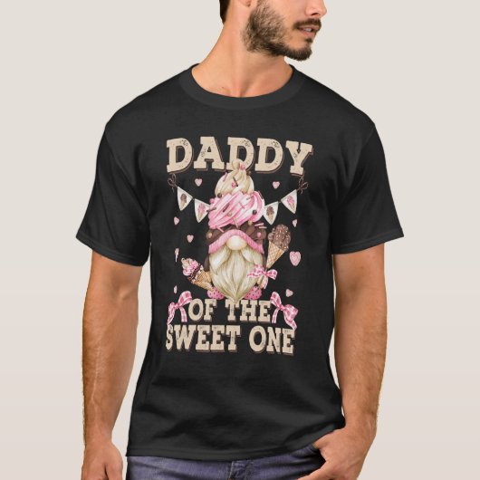 Daddy Of The Sweet One Ice Cream格言For 1Bir Tシャツ (正面)