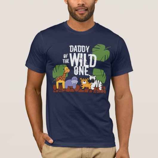 DADDY of the WILD ONE SAFARI 1歳の誕生日パーティー Tシャツ (正面)