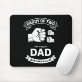 Daddy Of Two Dad Funny Father Of Two Fathers Day B マウスパッド (マウス)