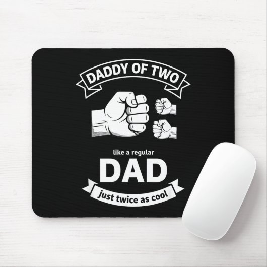 Daddy Of Two Dad Funny Father Of Two Fathers Day B マウスパッド (マウス)