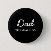 Daddy | Personalized Father’s Day Modern Design 缶バッジ (正面)