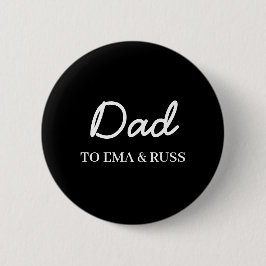 Daddy | Personalized Father’s Day Modern Design 缶バッジ