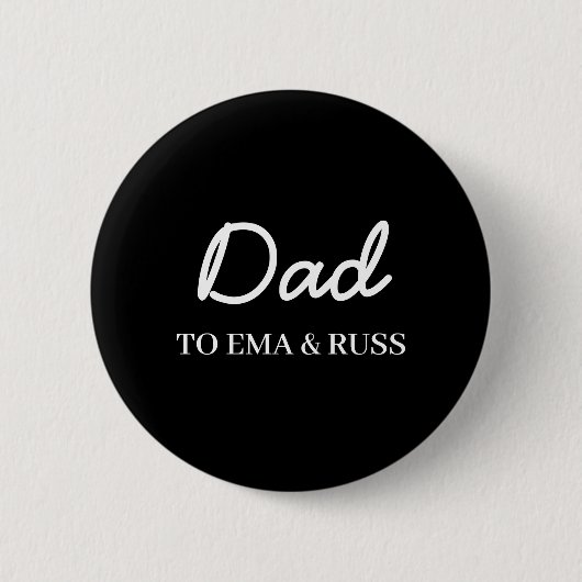 Daddy | Personalized Father’s Day Modern Design 缶バッジ (正面)